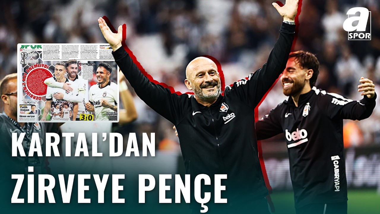Beşiktaş evinde Erzurumspor'u 3-0 yenerek zirveye pençe uzattı