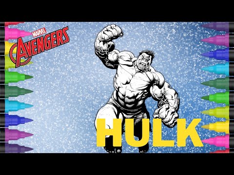 Coloring Marvel Avengers HULK  | Coloring Video