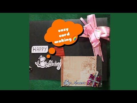 Happy Birthday greeting card| simple cards ideas| art beat by-ANUSHKA |