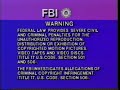 Black Screen Home Use Only Notice FBI Warning Columbia Pictures 1986 1985