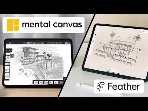 DRAW in 3D - Feather 3D VS Mental Canvas + FREE PDF GUIDE to download