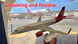 AIRPORT REVIEW! MODEL AIRPLANE, AIRBUS A320. Unboxing Review! Scale 1/100