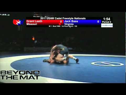 Cadet Freestyle Final 135 - Grant Leeth (MO) vs. Jack Bass (VA)