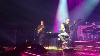 Tony Kay Tenerife singing a million love songs with Gary Barlow Perth Scotland 19th April 2018