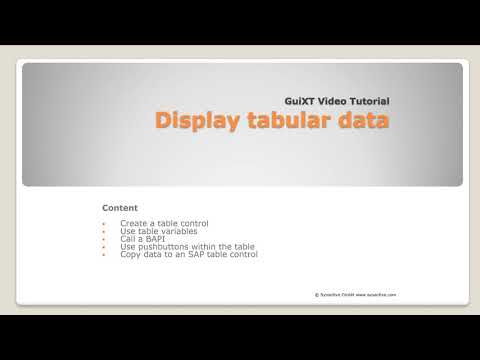 SAP Tabellen erstellen und mit Daten befüllen