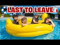 LAST TO LEAVE THE POOL ON THE POOL WINS