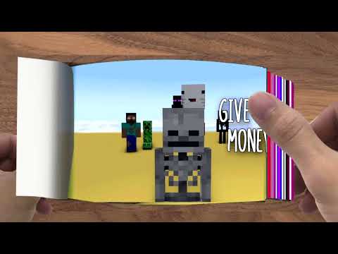 FLIPBOOK  Monster School  SCULPT PEOPLE CHALLENGE   Minecraft Animation003