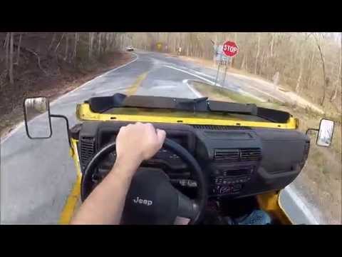 Jeep Windshield Down Country Drive