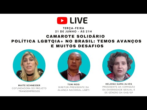 Live às Terças – Política LGBTQIA+ no Brasil: temos avanços e muitos desafios