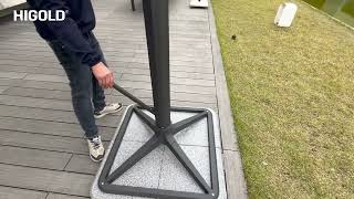 9001 LEVIA-overhanging parasol how to use