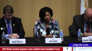 Click to play: 2014 North Carolina Supreme Court Judicial Candidate Forum - Event Video
