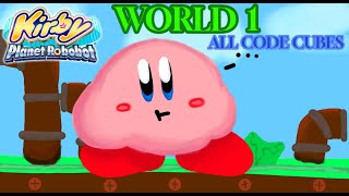 Kirby Planet Robobot Playthrough | Part 1 | Patched Plains (All Code Cubes)