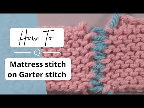 Mattress Stitch on Garter Stitch