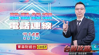【台股攻略】 劉烱德 0715 連線 股動錢潮 東森財經台 (圖)
