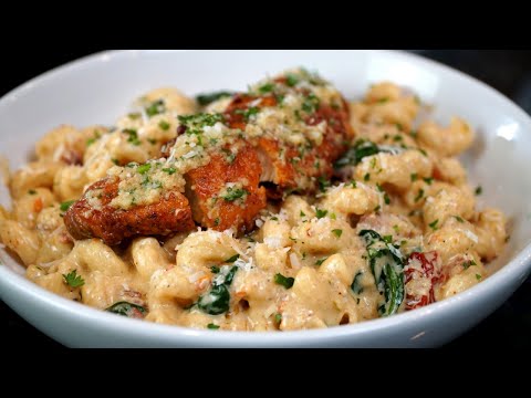 The Best Pasta I've Ever Made! | Creamy Garlic Parm Chicken Pasta #MrMakeItHappen #Pasta