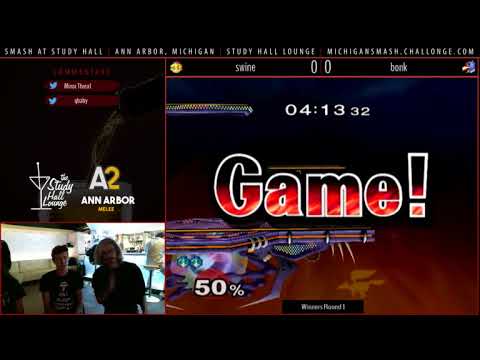 Smash At Study Hall 15  - bonk (Falco) vs. swine (Peach) Smash Melee Winners Round 1