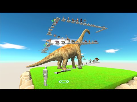 Death Fall - FPS Parkour Around Brachiosaurus - Animal Revolt Battle Simulator