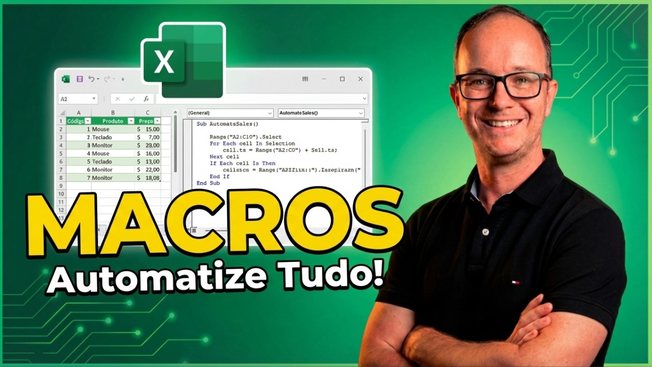 MACRO | Como Criar Macro no EXCEL do ZERO Passo à Passo