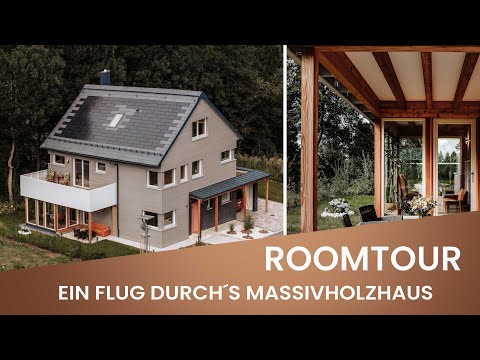 Room tour through a Thoma Holz100 house | Solid wood house in Gotha
