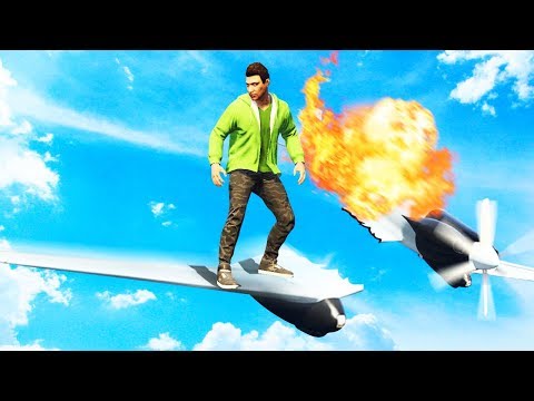 EXTREME GTA 5 WING SURFING CHALLENGE! (GTA 5 Funny Moments)