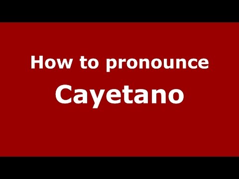 How to pronounce Cayetano (Spanish/Argentina) - PronounceNames.com
