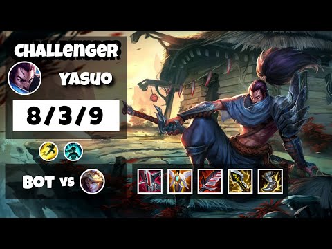 Yasuo vs Ezreal EU Challenger BOT (8/3/9) - v11.16
