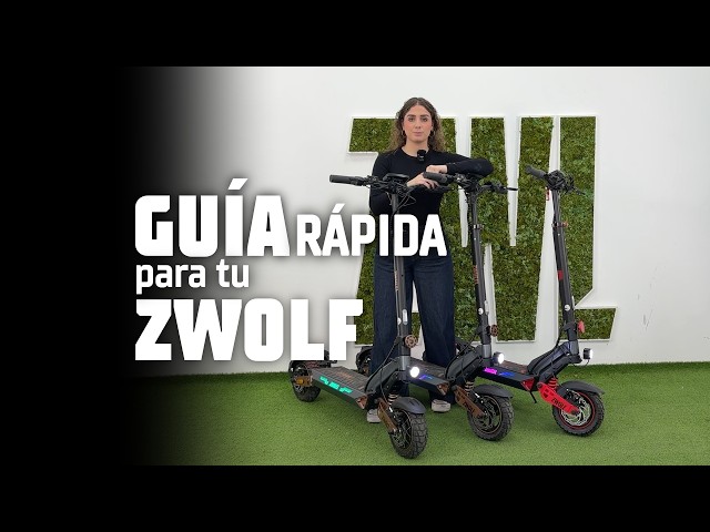 Patinete eléctrico Zwheel ZWolf 500W Autonomía 50km Ruedas 10" Off Road Doble suspensión Gris-rojo video