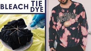 3 FUN WAYS TO TIE DYE SHIRTS with BLEACH!