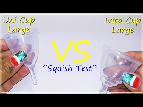 Uni Cup vs Ivita Cup LARGE "Squish Test" - Menstrual Cups