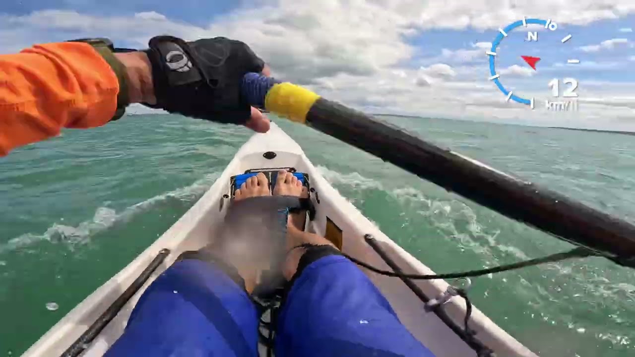 St Heliers to Bean Rock lighthouse in downwind - NK Breeze surfski