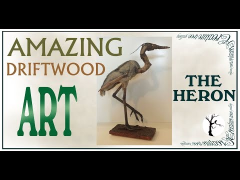 Beautiful driftwood art using materials from nature