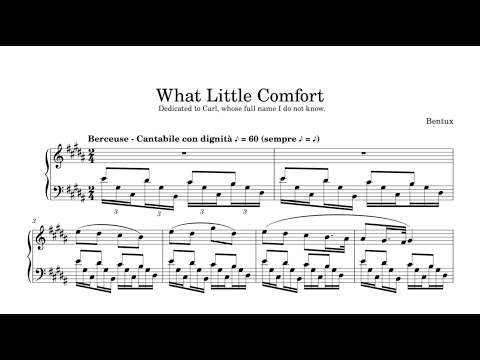 Bentux (Piano: Roman Starkman) - What Little Comfort