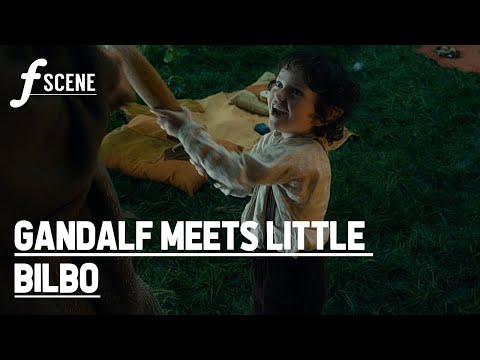 Gandalf meets the Little Bilbo for the first time