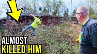 We Hit a LIVE Power Line… Then We Found Something ILLEGAL