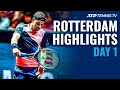 Dimitrov, Bautista Agut Power Through | Rotterdam 2020 Day 1 Highlights
