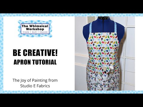 How to Make a Simple Artist's Apron with Front Pocket | Be Creative | Heidi Pridemore