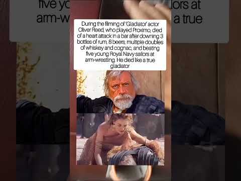 During the filming of ‘Gladiator’ actor Oliver Reed, who played Proximo, died of a heart #shorts