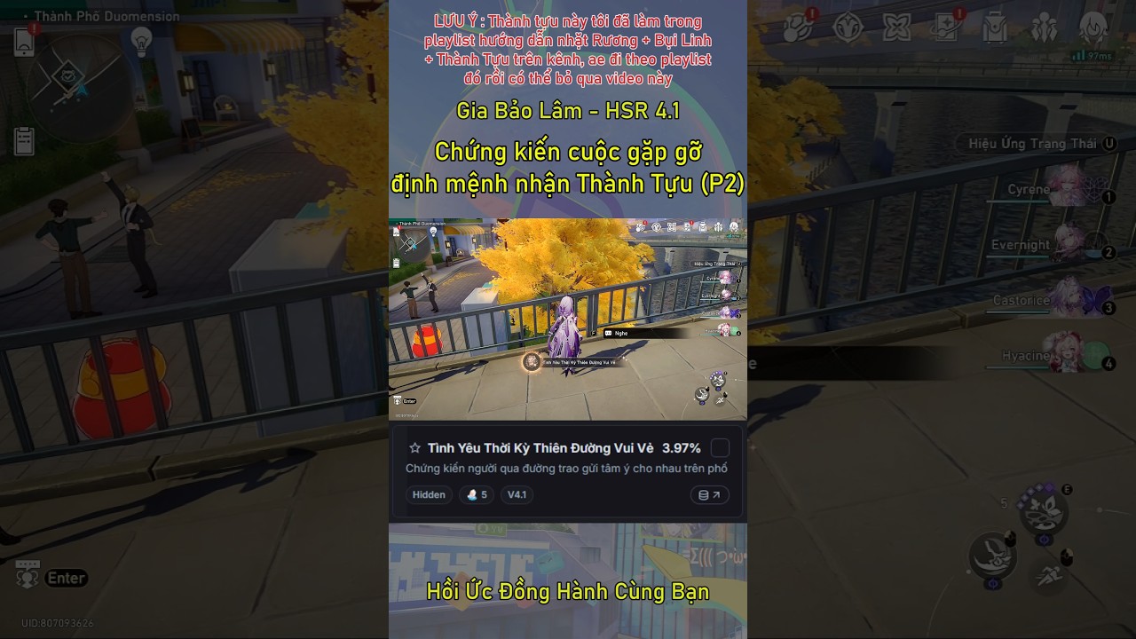 HSR 4.1 | Thành Tựu - Tình Yêu Thời Kỳ Thiên Đường Vui Vẻ