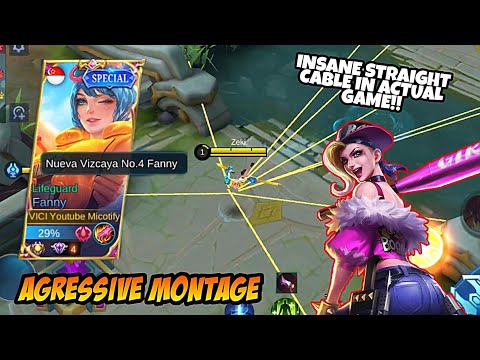 Insane Straight Cable Kills!! || Fanny Agressive Montage!! || Micotify || Mlbb