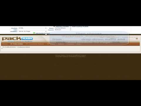 DNN Publishing Module PLACEMENT on a Page Video Tutorial by PackFlash