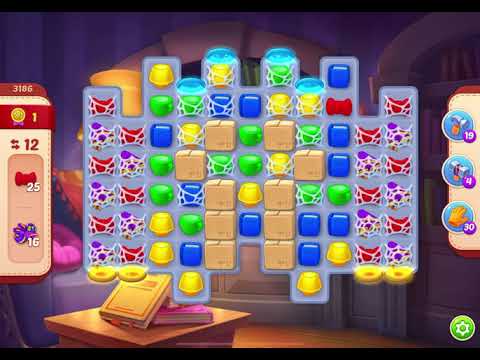 HomeScapes Level 3186 no boosters (12 moves)