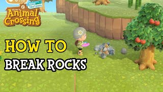 Animal Crossing How To Break Rocks - TokyoXL Gaming ACNH Break stone tutorial