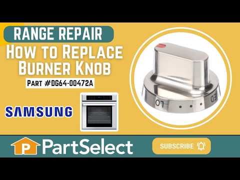 Samsung Range Repair - How to Replace the Burner Knob (Samsung Part #DG64-00472A)