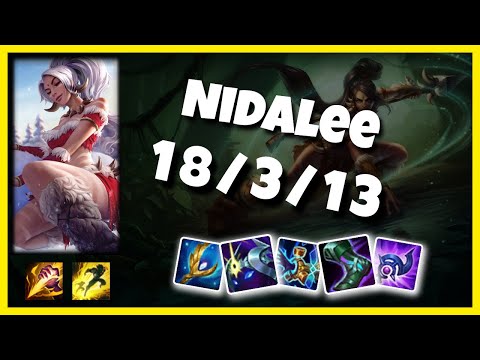 Nidalee vs Kindred EU Challenger JUNGLE (18/3/13) Gameplay Replay - Patch 10.23
