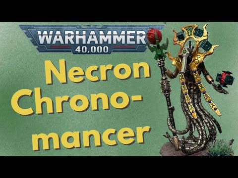 Begginer Painting Necron Chronomancer in 10 Colors (Szarekhan Dynasty) | Warhammer 40k Miniature