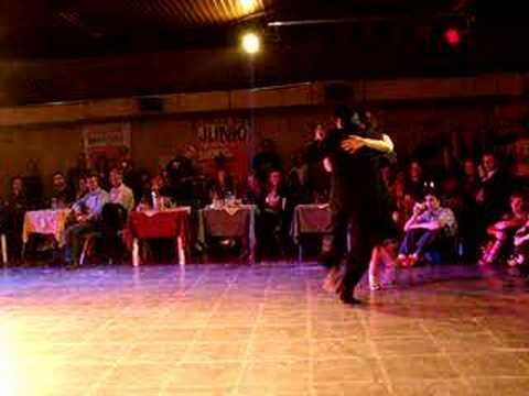  Corina de la Rosa  and  Julio Balmaceda  are  dancing  to  the  milonga  "  Morena  "