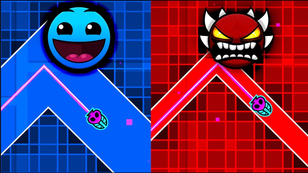 Building a Geometry Dash level in EVERY DIFFICULTY!