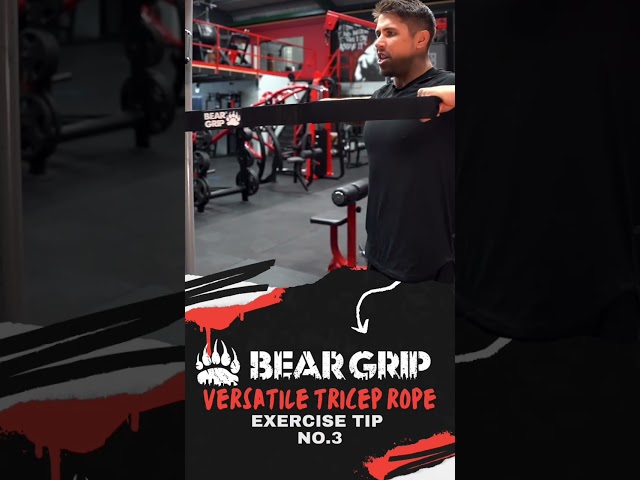 Vídeo relacionado con BEAR GRIP - Correa de fijación de cuerda para tríceps, tiradores de cable, entrenamientos de extensión de tríceps (versión 3, extra larga)