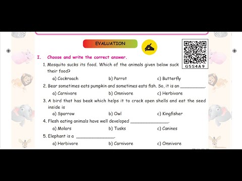 3 rd SCIENCE - TERM 3 - UNIT 2 - ANIMAL LIFE - EVALUATION