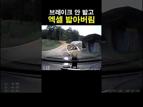 브레이크 안 밟고 엑셀 밟아버림